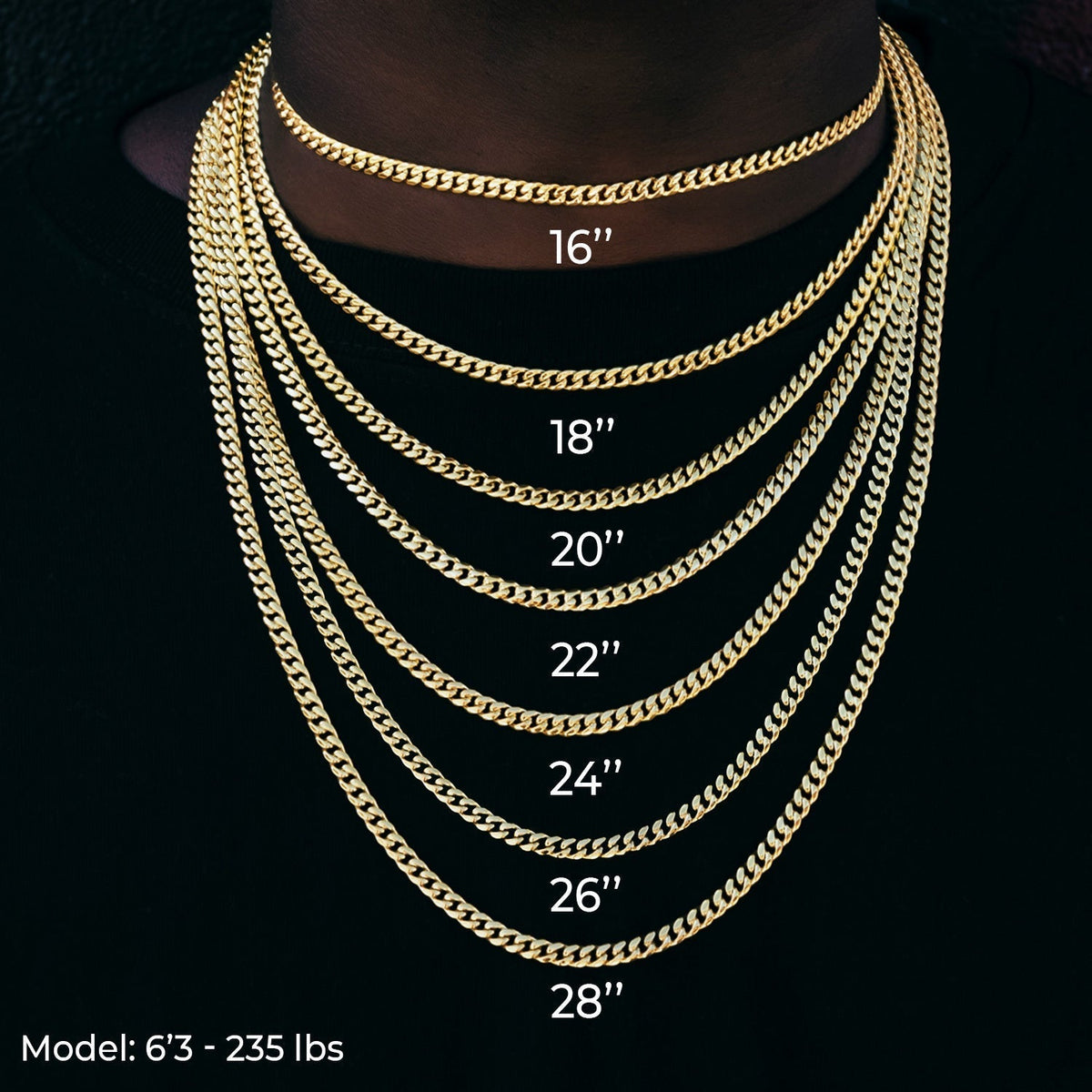 Puffed Mariner Chain Necklace in Yellow, Rose, and White Gold - 12mm